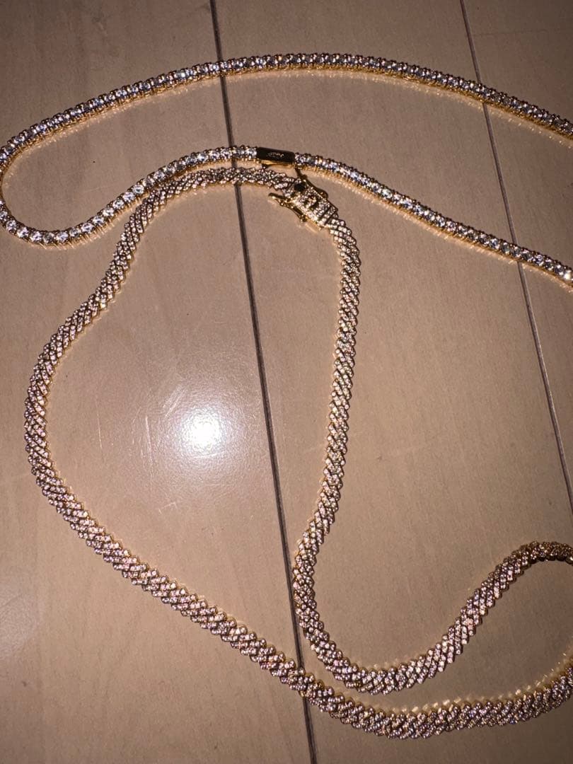 Tennis Chain × Iced Out Prong Chain Set
