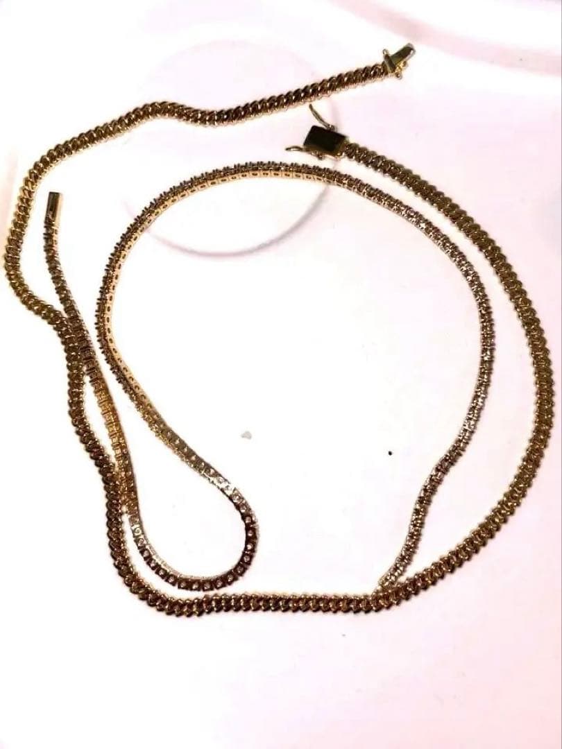 Tennis Chain × Iced Out Prong Chain Set