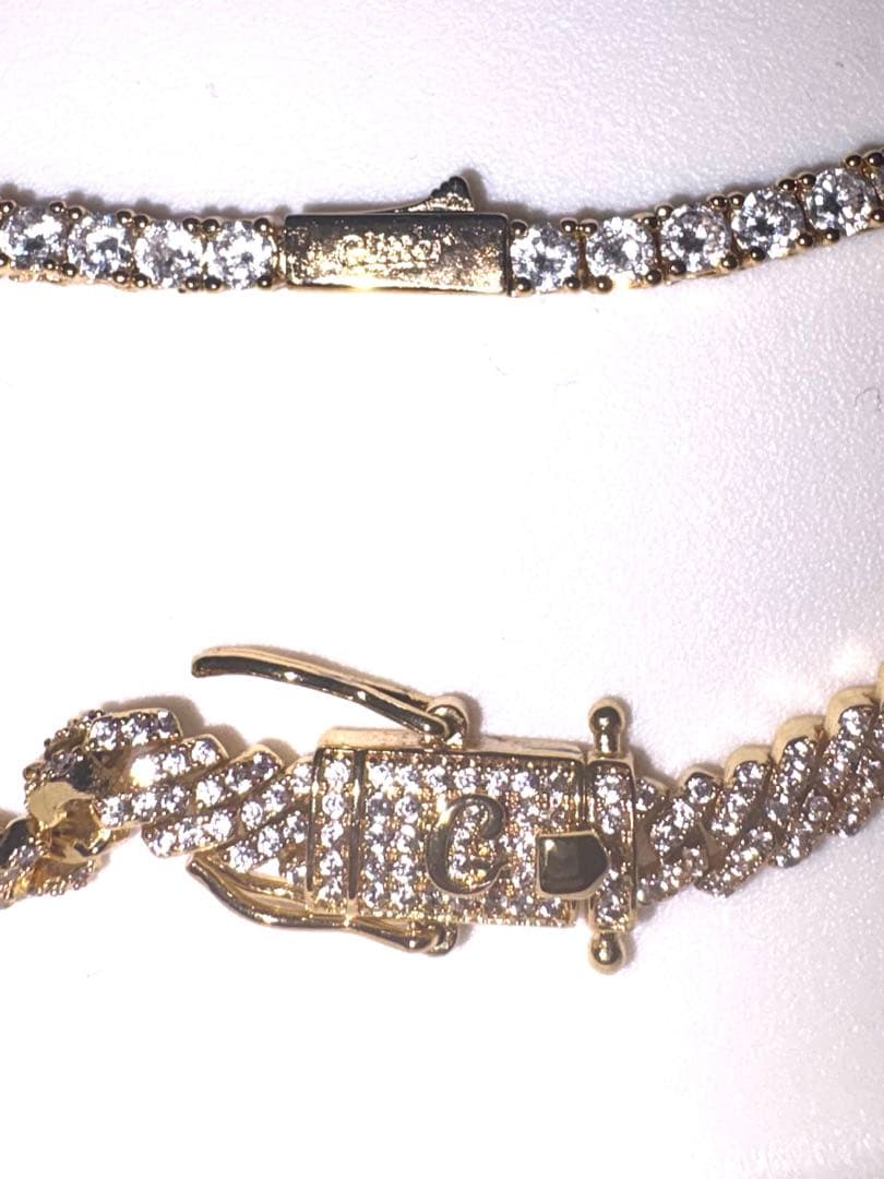 Tennis Chain × Iced Out Prong Chain Set