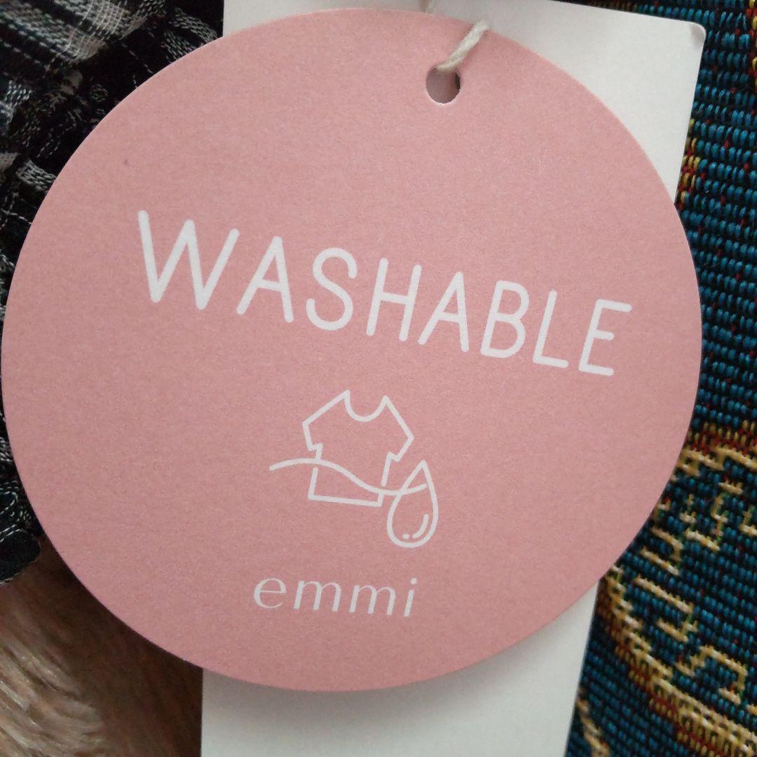emmi 2wayシャーリングブラウス 新品 ウォッシャブル 15400円 春