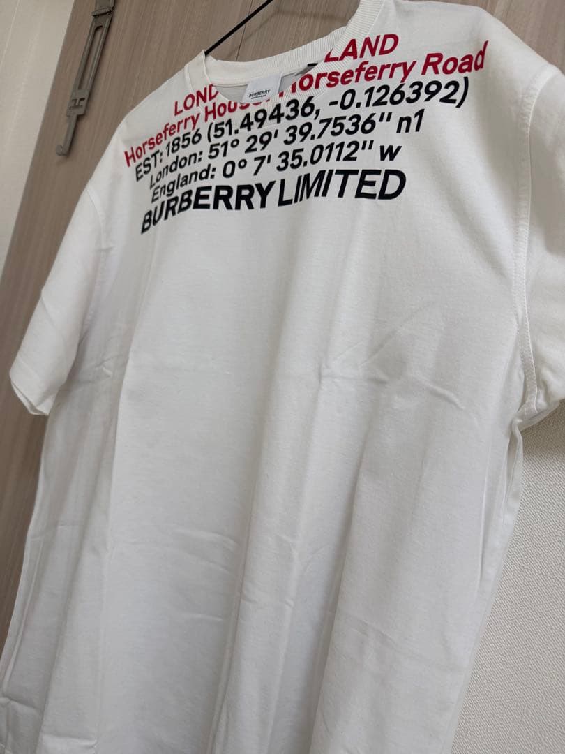 BURBERRY バーバリー ホースフェリープリント Tシャツ ホワイト M