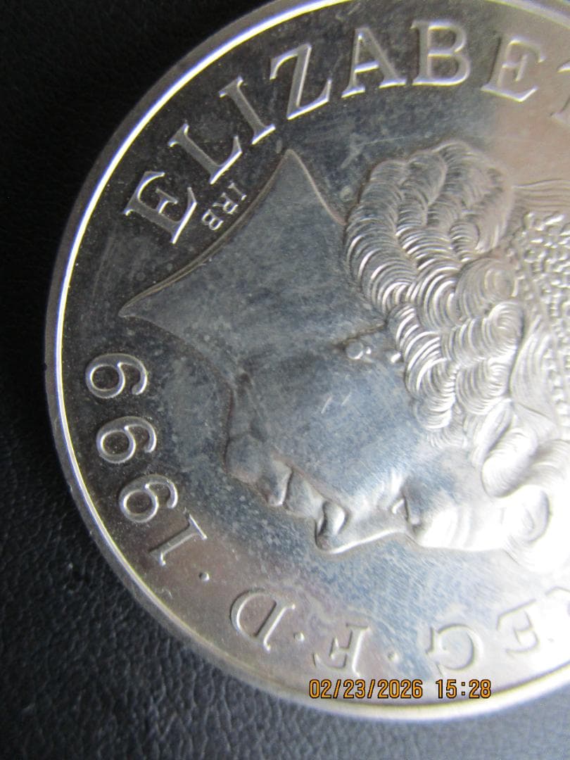 ダイアナ　5ポンド　銀貨　1999年　 エリザベス2世 　銀貨　1枚