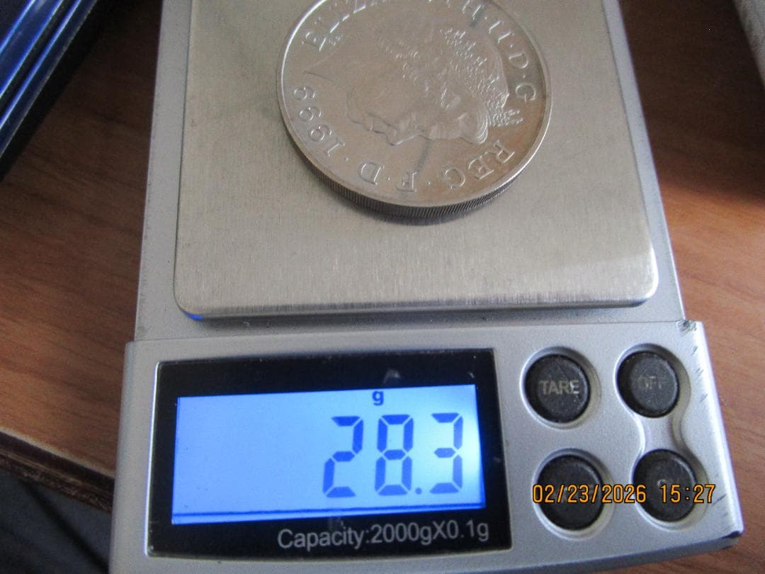 ダイアナ　5ポンド　銀貨　1999年　 エリザベス2世 　銀貨　1枚