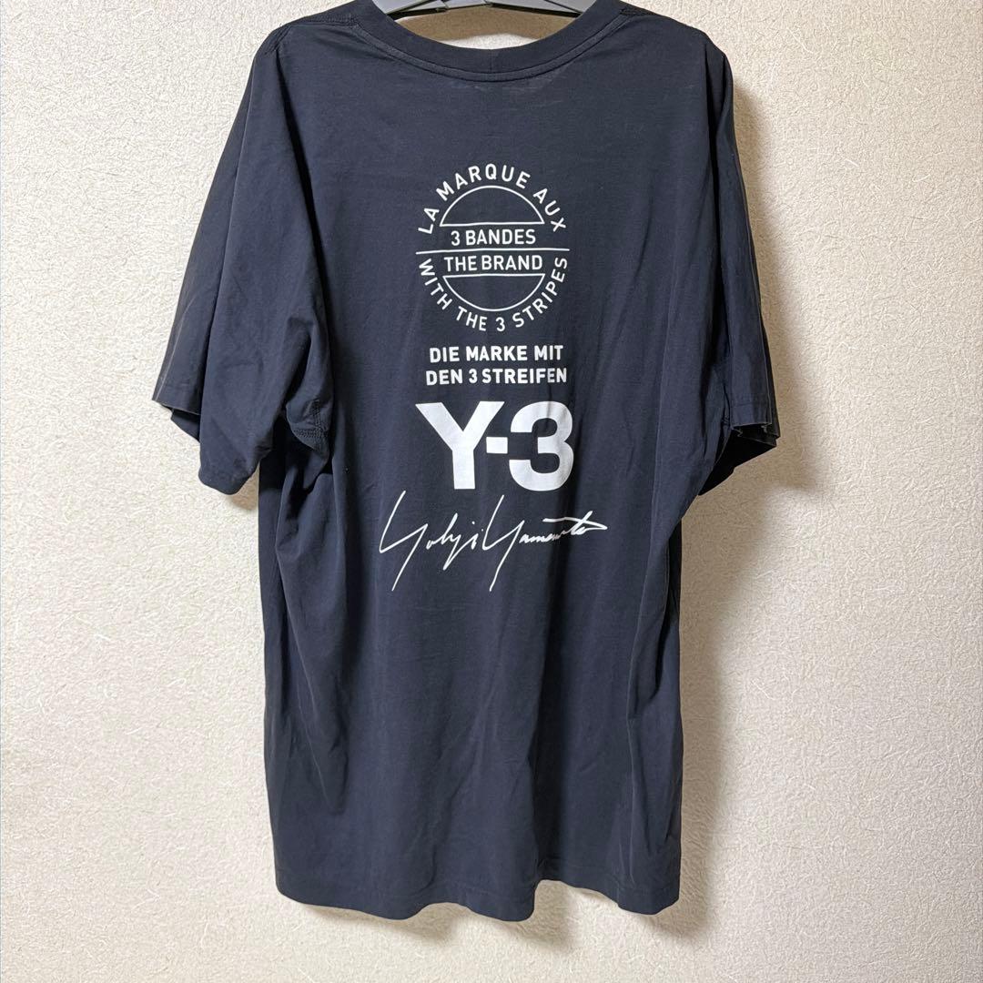 Y-3 adidas ヨウジヤマモト Tシャツ　バックプリント　ブラック
