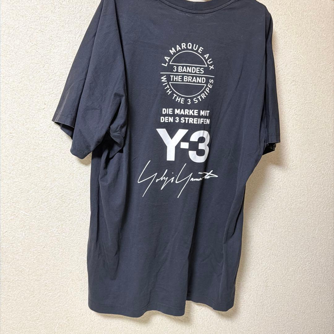 Y-3 adidas ヨウジヤマモト Tシャツ　バックプリント　ブラック
