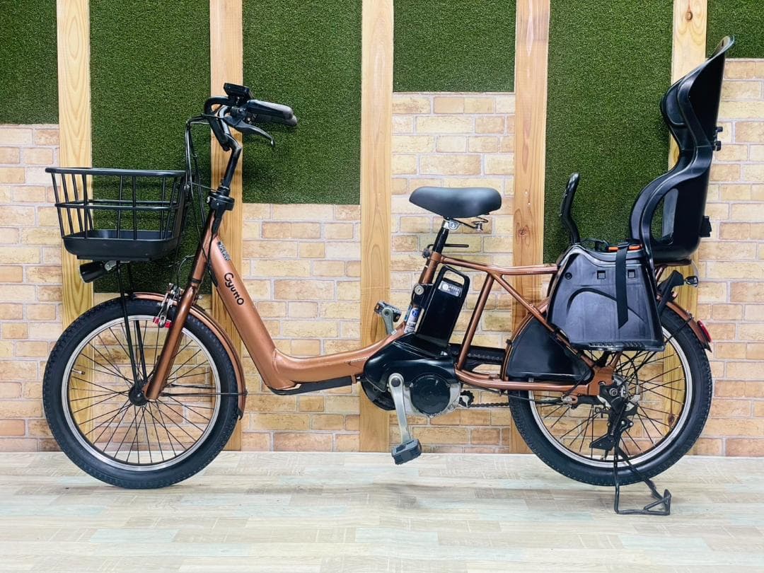 ブラウン系 王様 ギュットアニーズ子供乗せ電動アシスト自転車 H3395