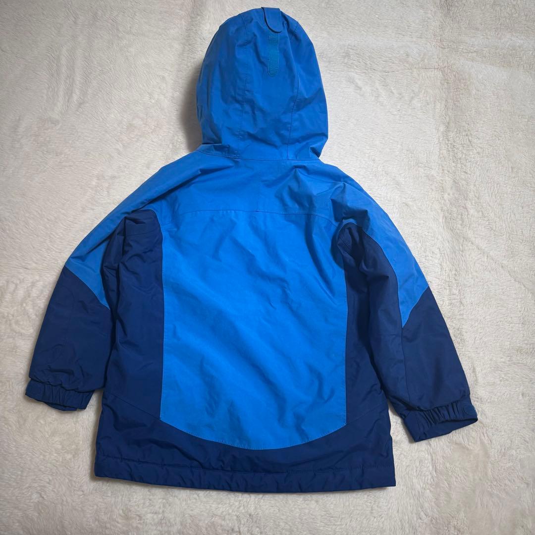 極美品モンベル現行パウダーステップ ジャケット Kid's 110 ブルー