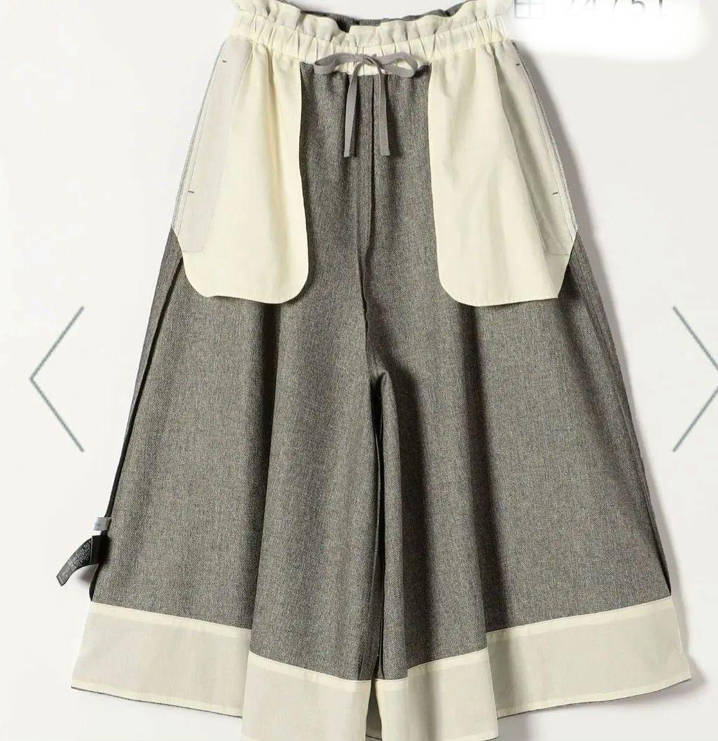 Shipキュロットスカート。 ブラウン系。美品。