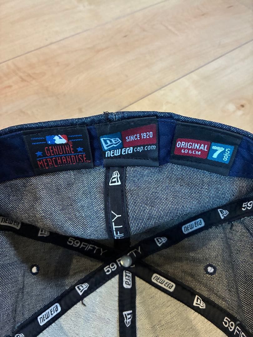 90〜00s USA製 NEWERA LA デニムキャップ 7 5/8