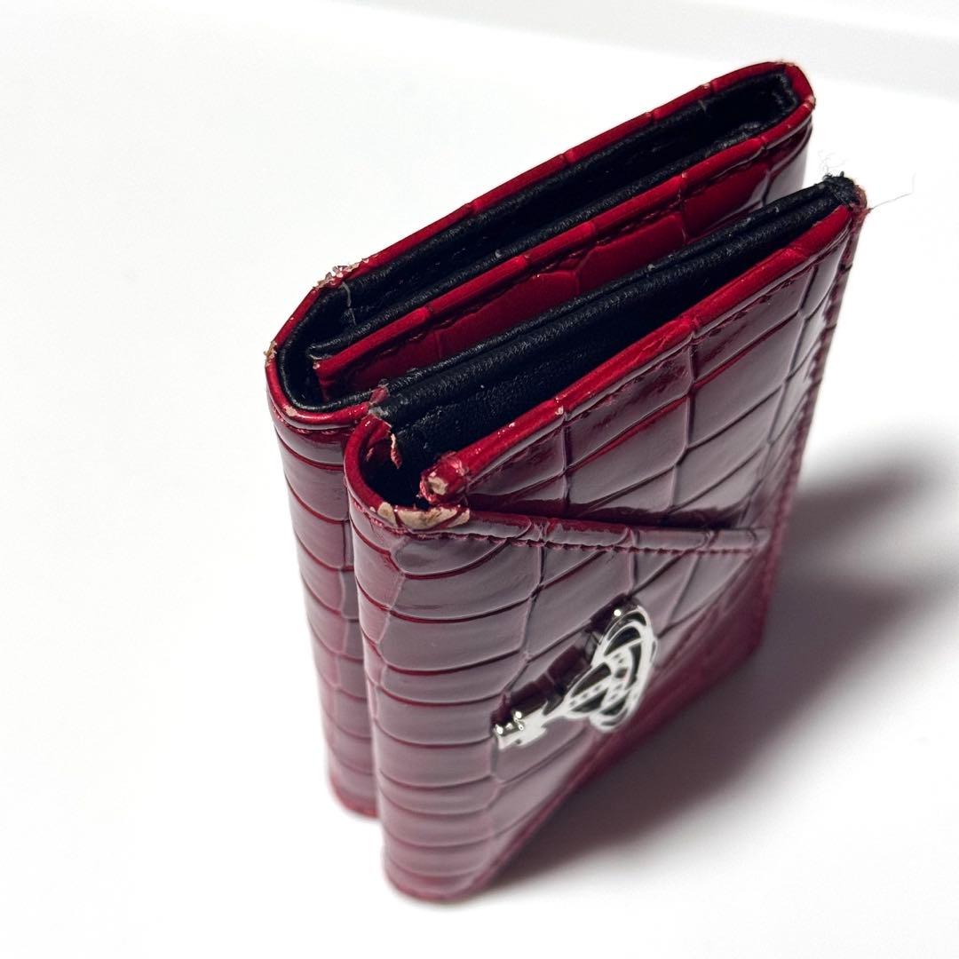 Vivienne Westwood 三つ折財布　赤　レッド　ヴィヴィアン　クロコ