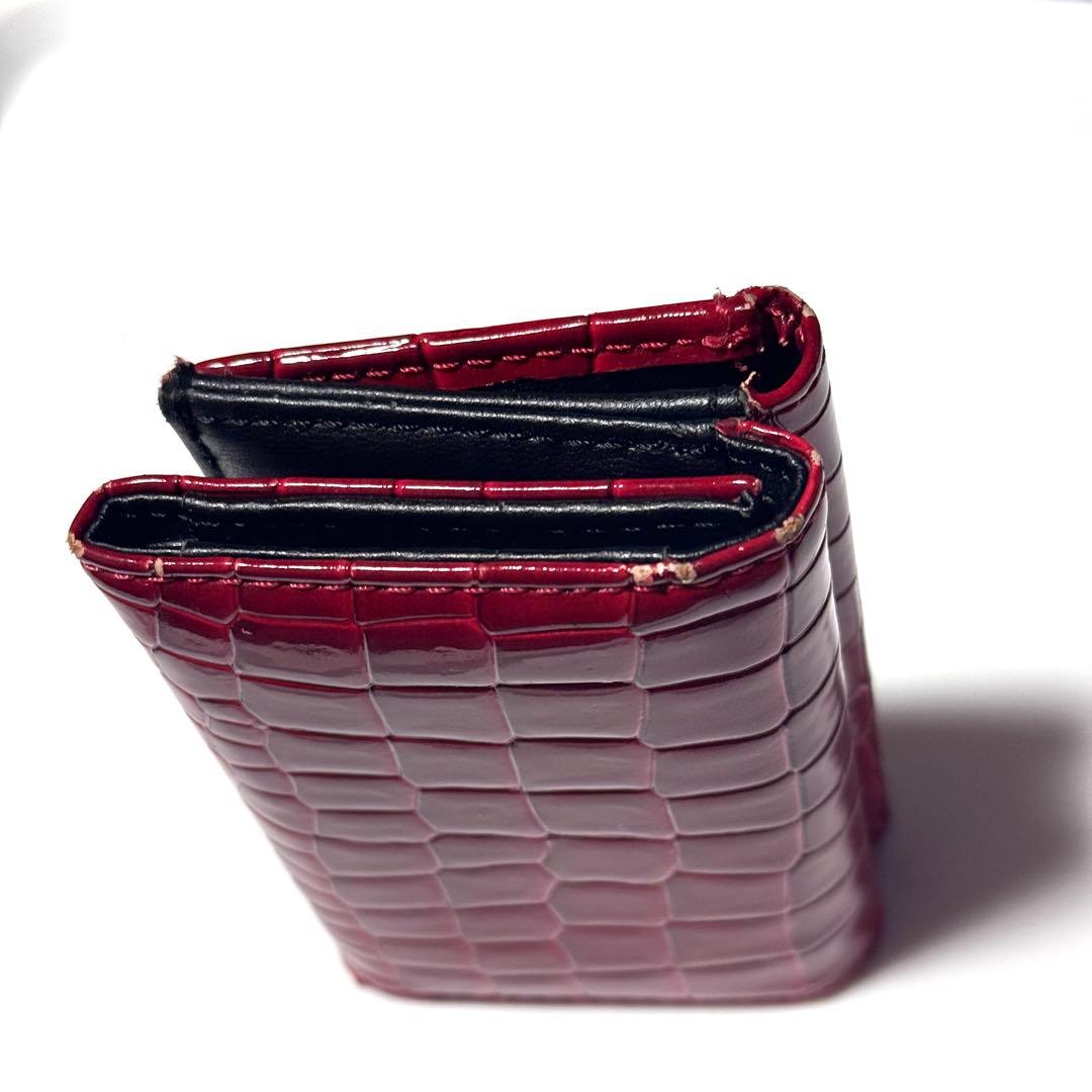 Vivienne Westwood 三つ折財布　赤　レッド　ヴィヴィアン　クロコ