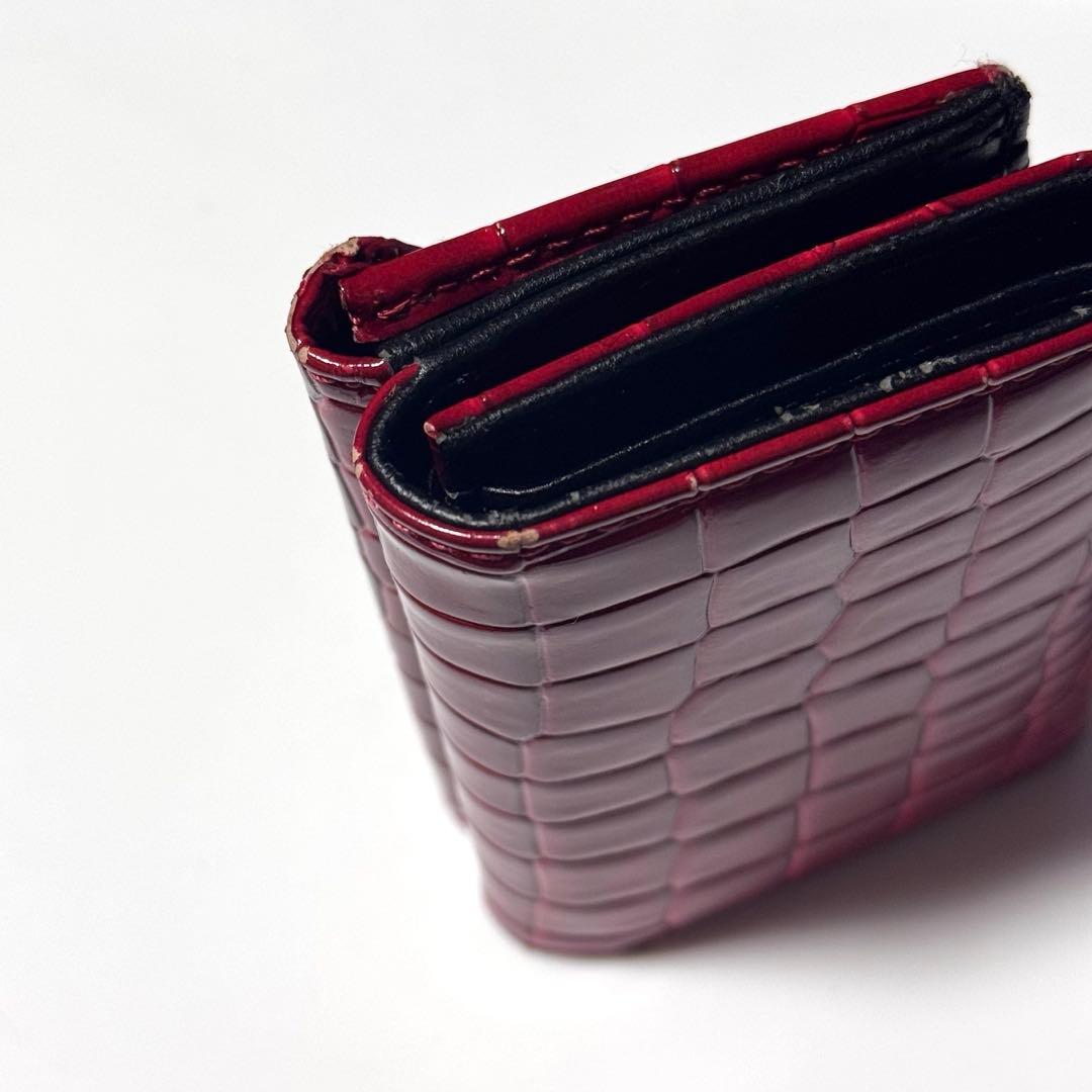Vivienne Westwood 三つ折財布　赤　レッド　ヴィヴィアン　クロコ