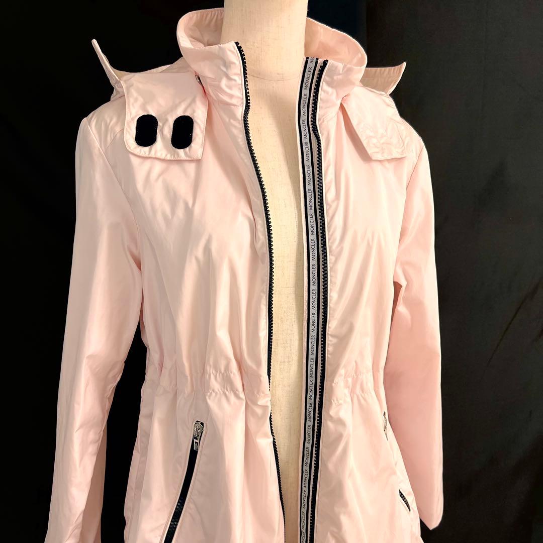『美品』MONCLER MYRTILLE スプリングコート フリル ピンク S