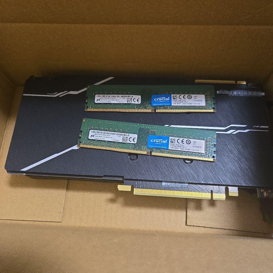 MSI GeForce RTX2070SUPER　ddr4 8gb×2 2666