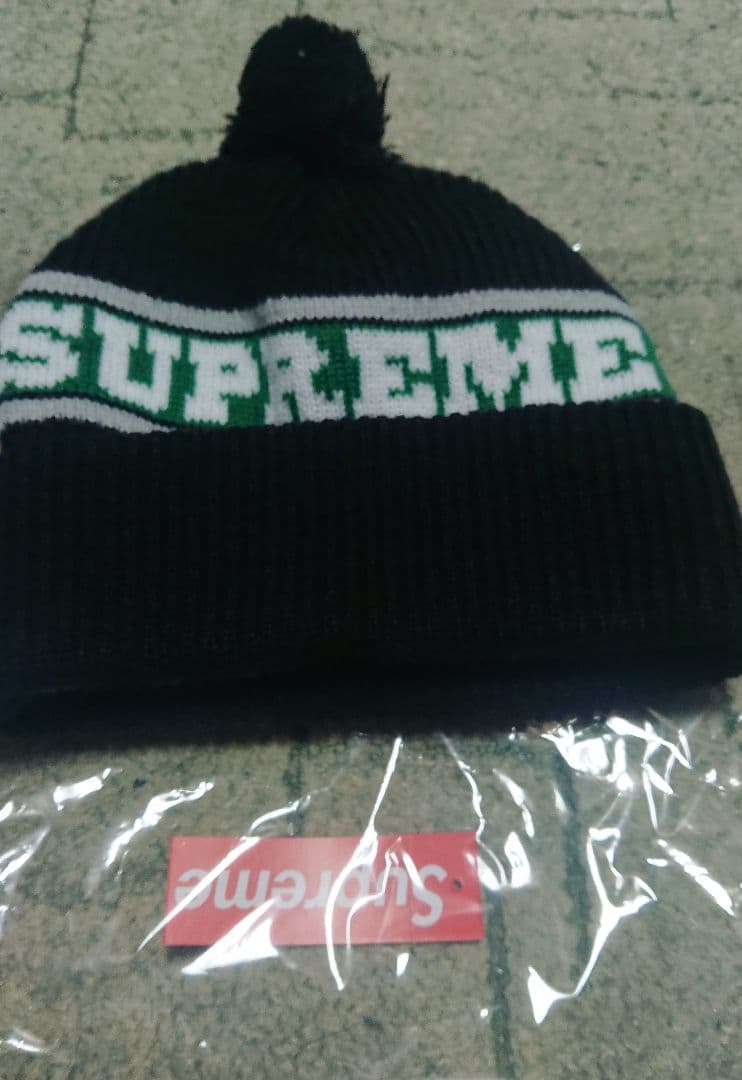 Supreme Big Stripe Beanie 全タグ　オンライン購入品