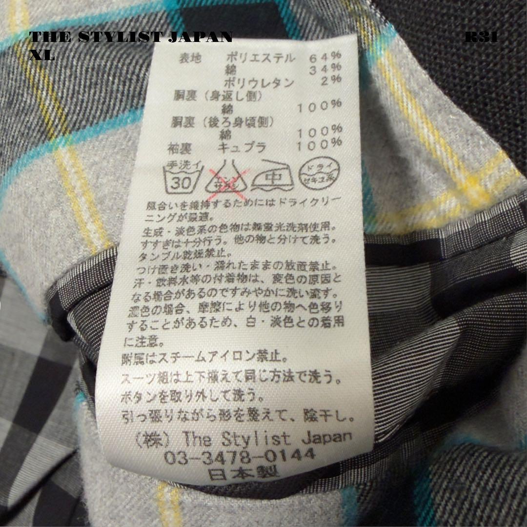 希少品！ THE STYLIST JAPAN 3P スーツ ブラック 黒 XL