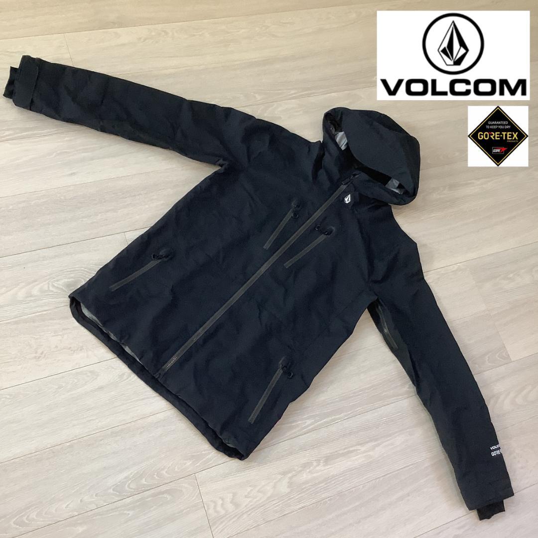 048ボルコムVOLCOM黒メンズスノーボードシェルジャケットウエアーウェアー