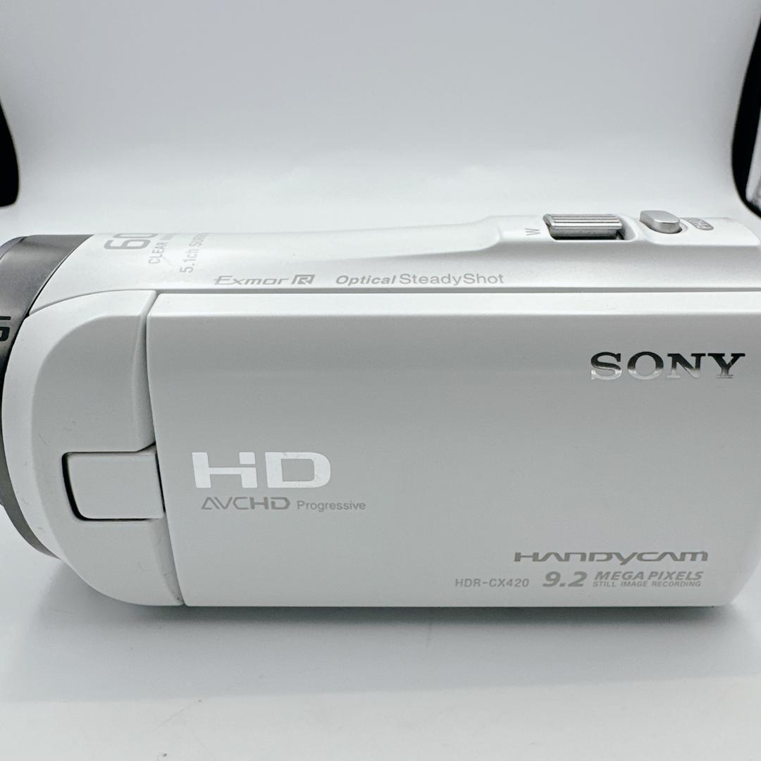 【概ね美品】ソニー SONY Handycam ホワイト HDR-CX420
