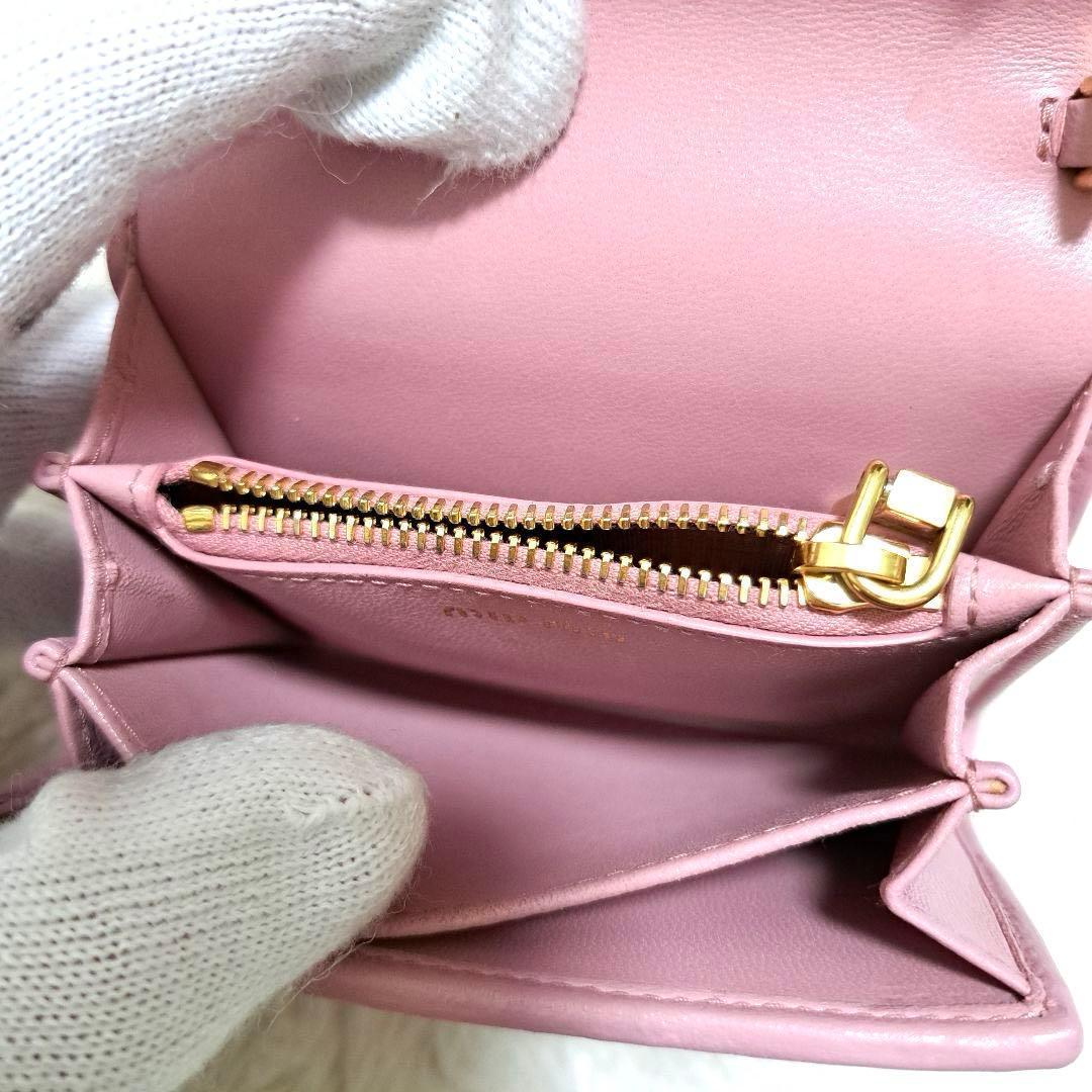✨極美品　付属品完備✨ミュウミュウ　二つ折り　チェーンウォレット　マテラッセ