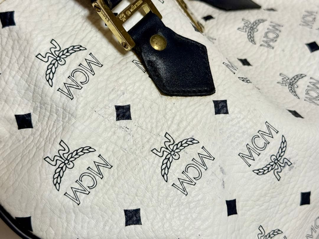 MCM ボストンバッグ ホワイト