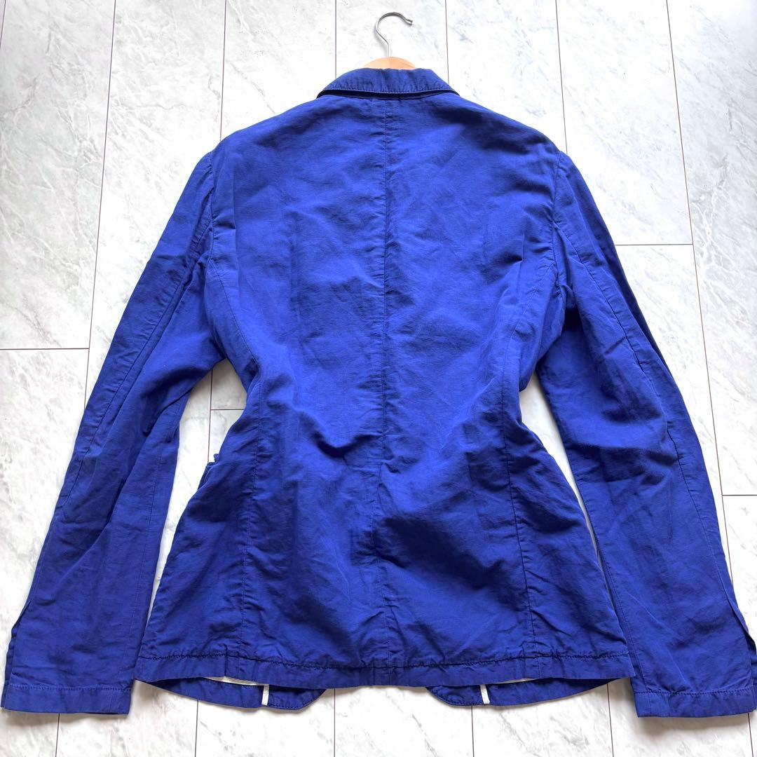 【超希少】ARMANI COLLEZIONI テーラードジャケット　リネン　青