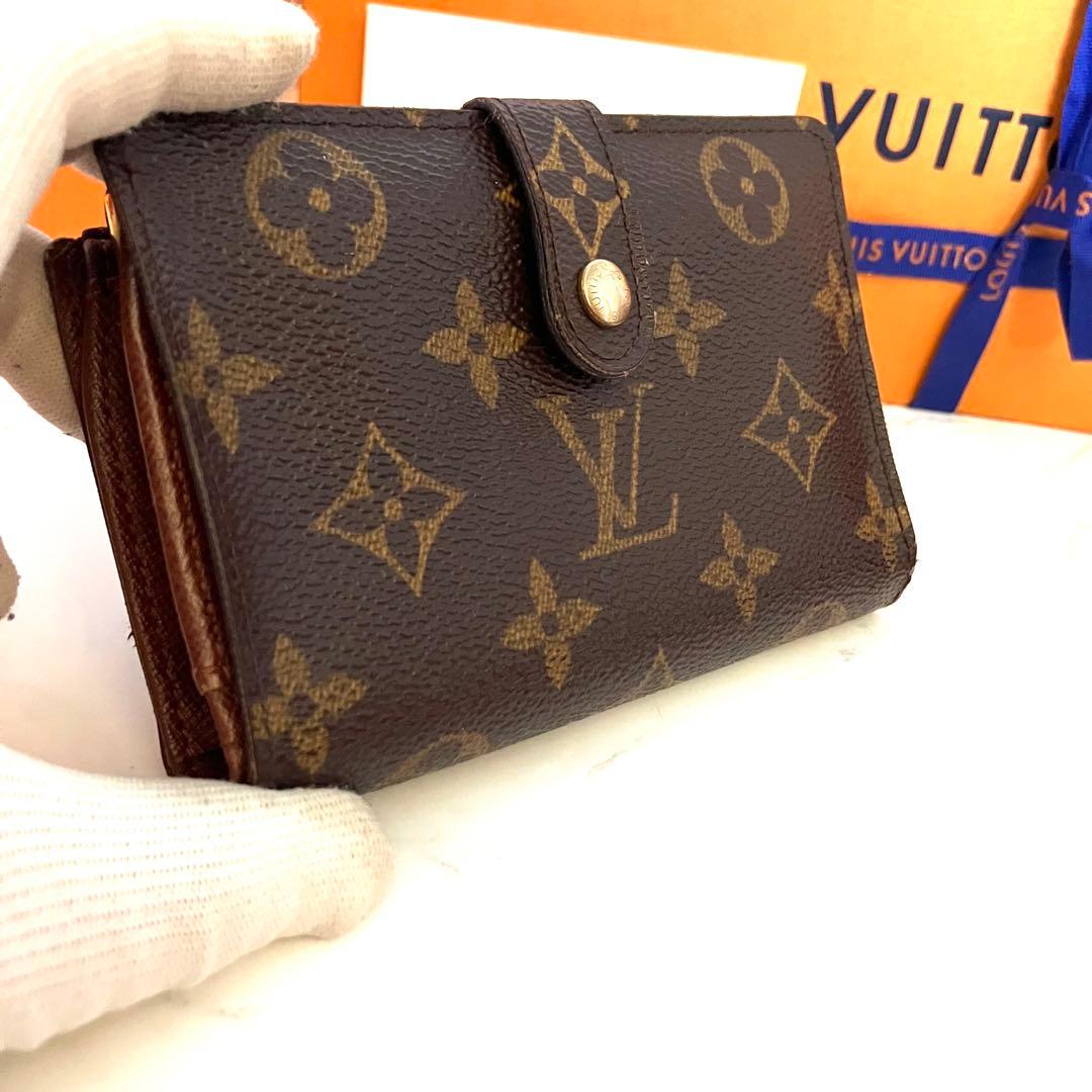 【極美品・付属品付】ルイヴィトン モノグラム ヴィエノワ がま口 折り財布