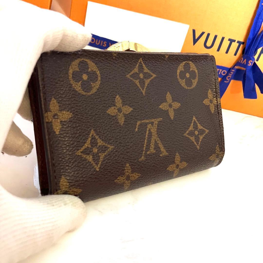 【極美品・付属品付】ルイヴィトン モノグラム ヴィエノワ がま口 折り財布