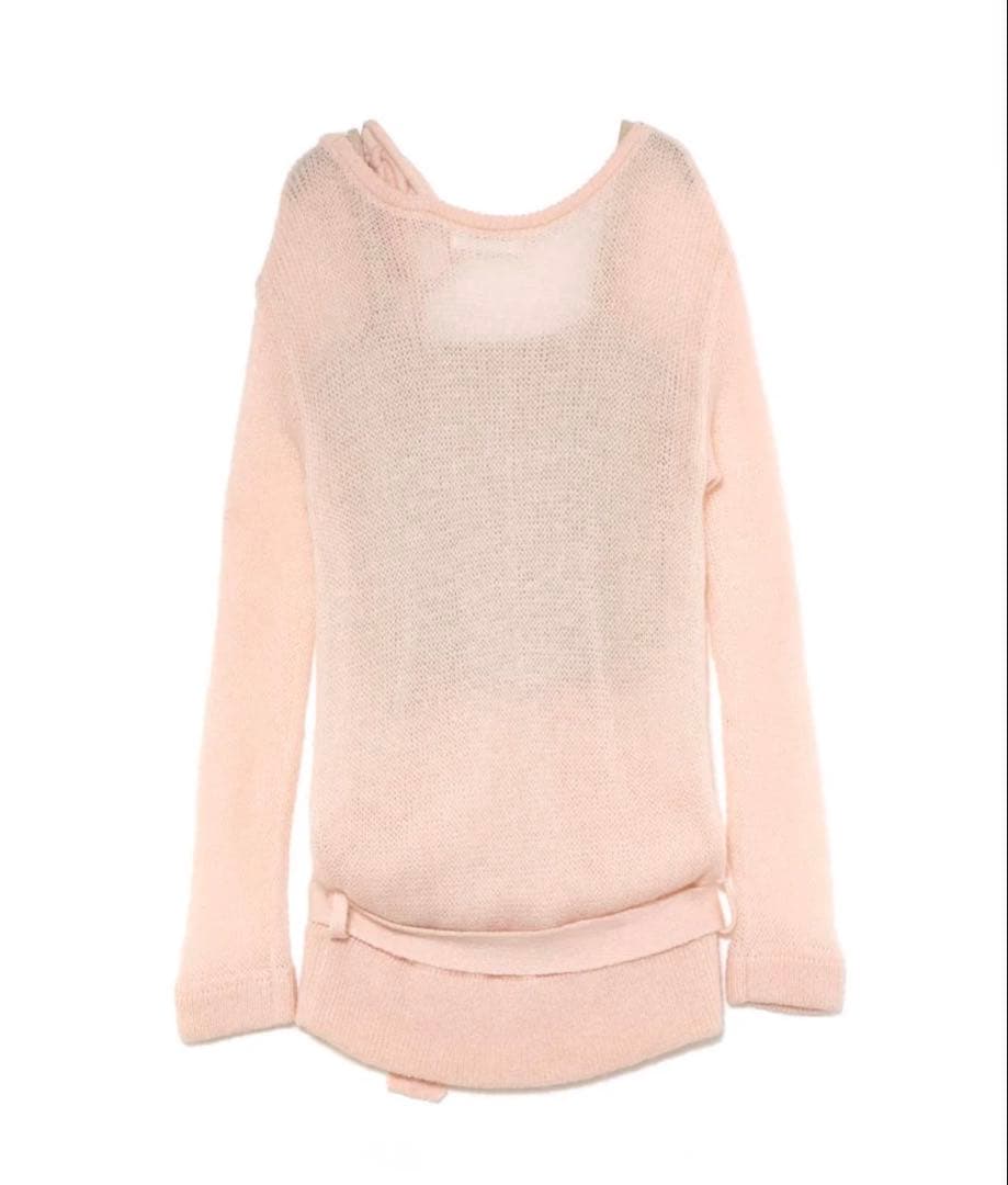 ルームウェア・パジャマ andmary Sheer loose knit tops pink