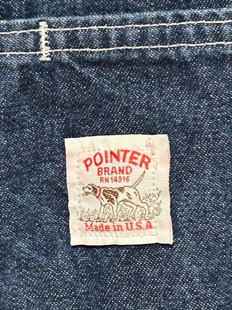 POINTER カバーオール 希少 コーンデニム社ホワイトオークデニム Mサイズ