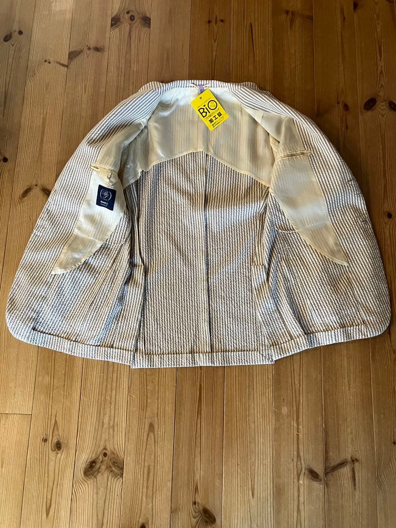 BEAMS F SUBALPINPO シアサッカーストライプ ジャケット