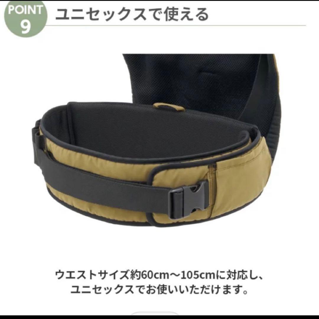 ほぼ新品　軽量　LOGOS 腰抱きタイプ 抱っこ紐　スリング　カーキ　アウトドア