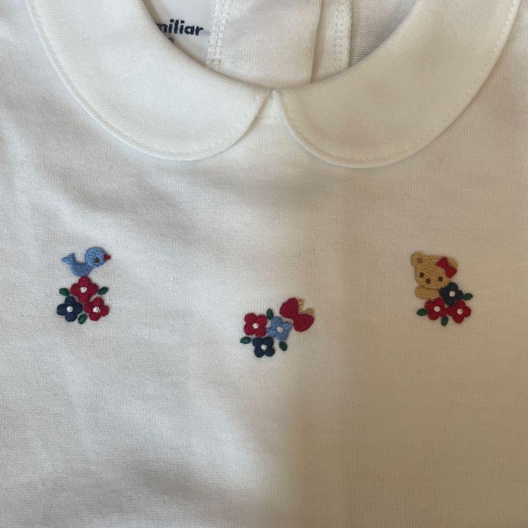 familiar 90 ワンピース 赤チェック