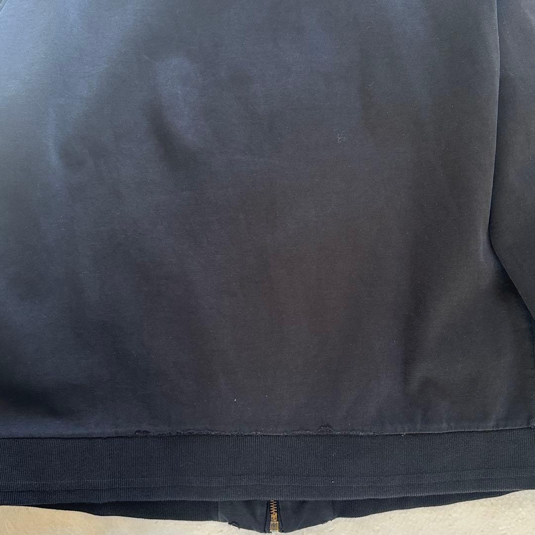 A.P.C. スエット生地ユーズド加工ジップブルゾン MA-1タイプ 黒 XL
