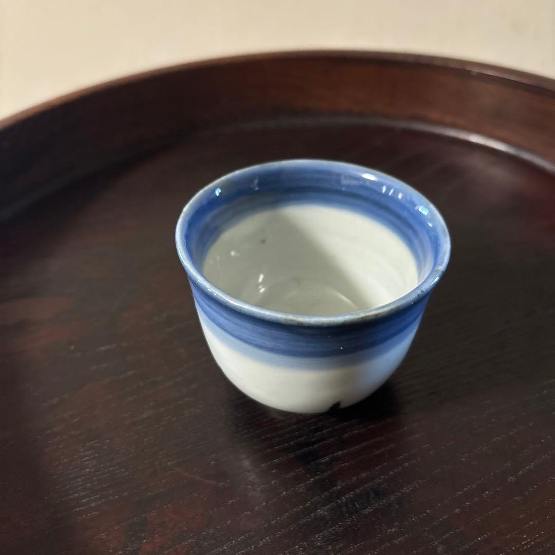 古伊万　朝顔手猪口　幕末　江戸時代　蕎麦猪口　湯呑　アンティーク　骨董　検:李朝