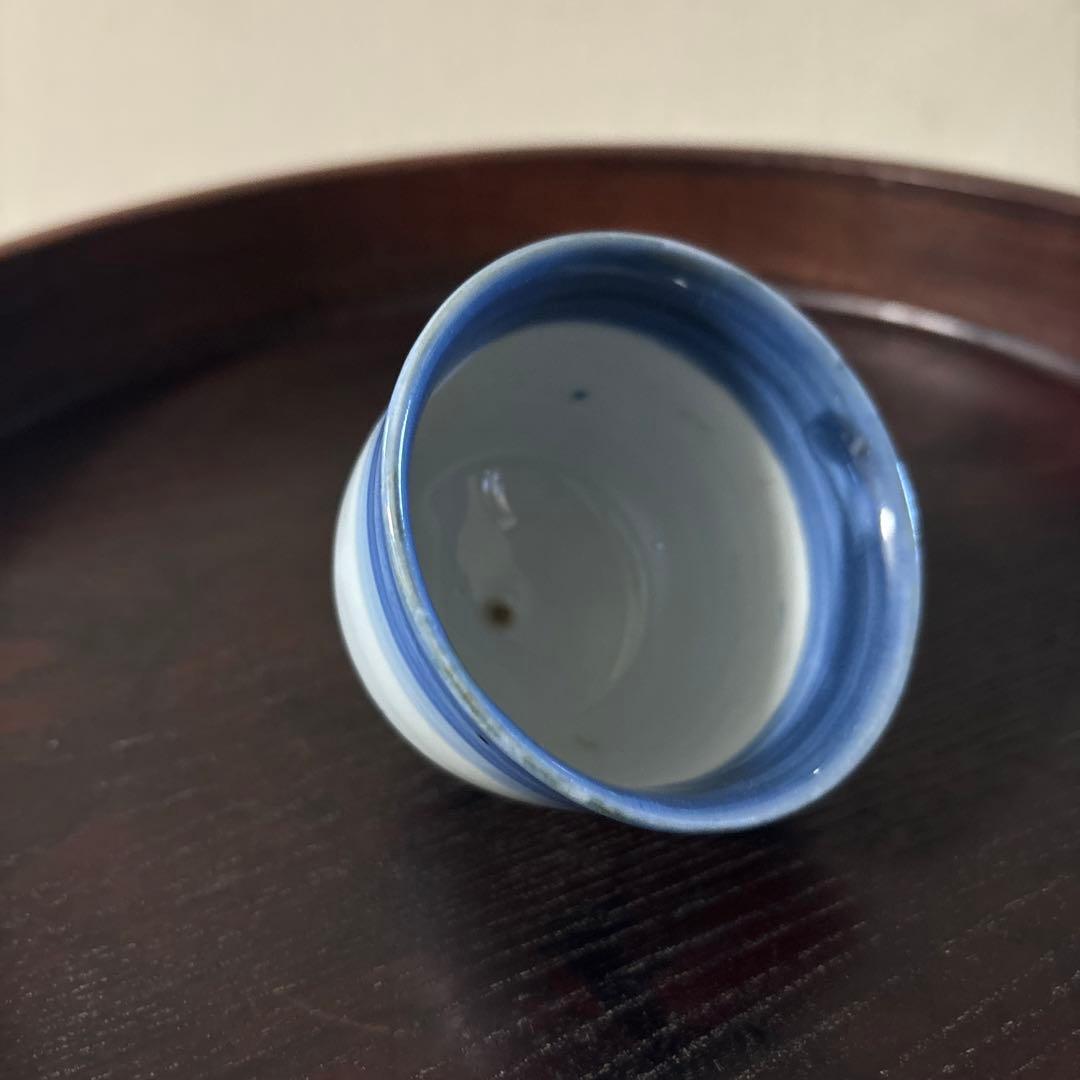 古伊万　朝顔手猪口　幕末　江戸時代　蕎麦猪口　湯呑　アンティーク　骨董　検:李朝