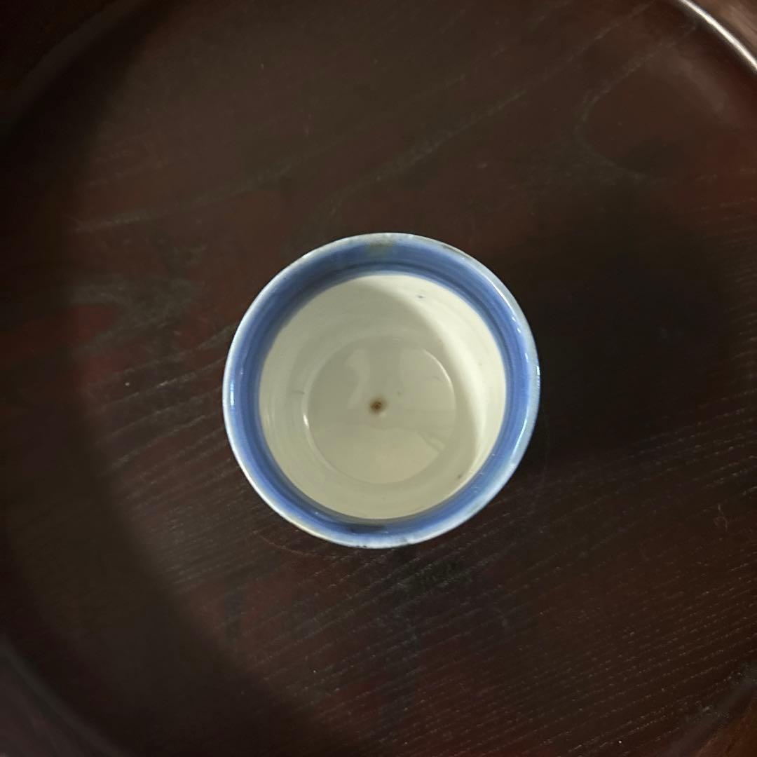 古伊万　朝顔手猪口　幕末　江戸時代　蕎麦猪口　湯呑　アンティーク　骨董　検:李朝