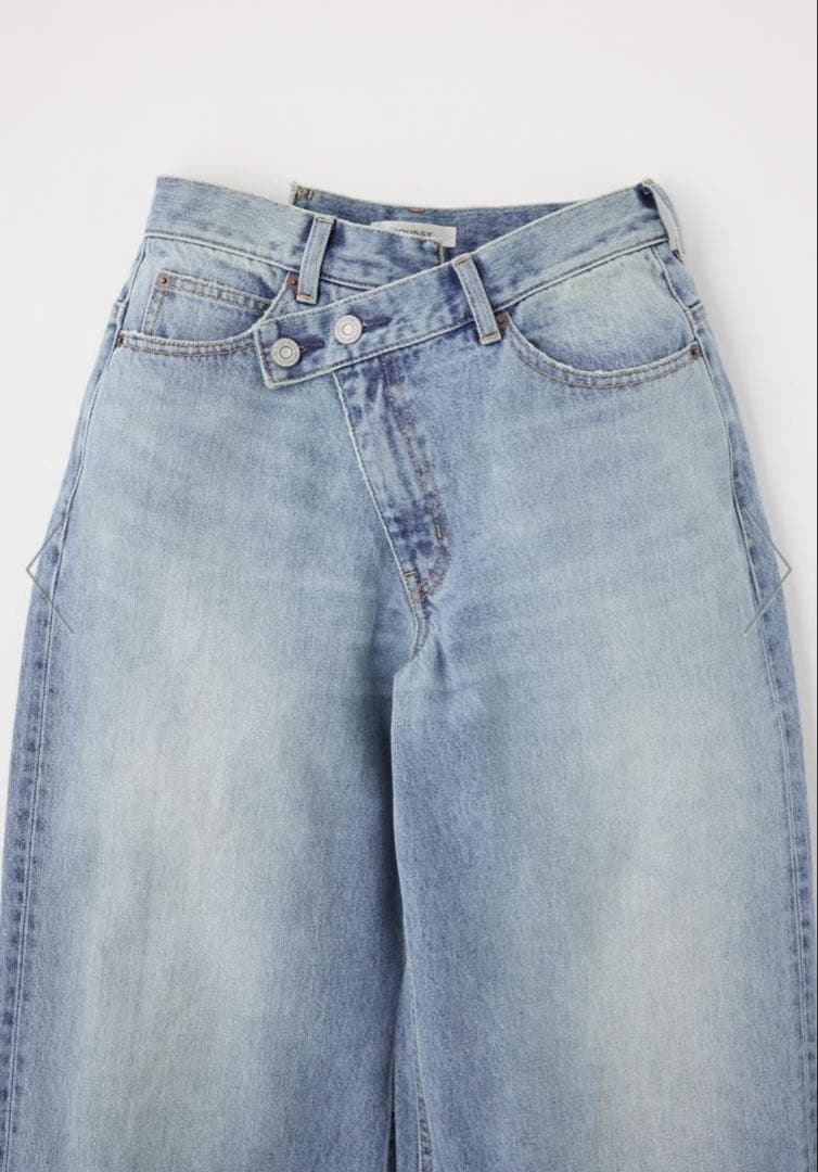 CROSS WAIST WIDE STRAIGHT 新品未使用タグ付ダークブルー
