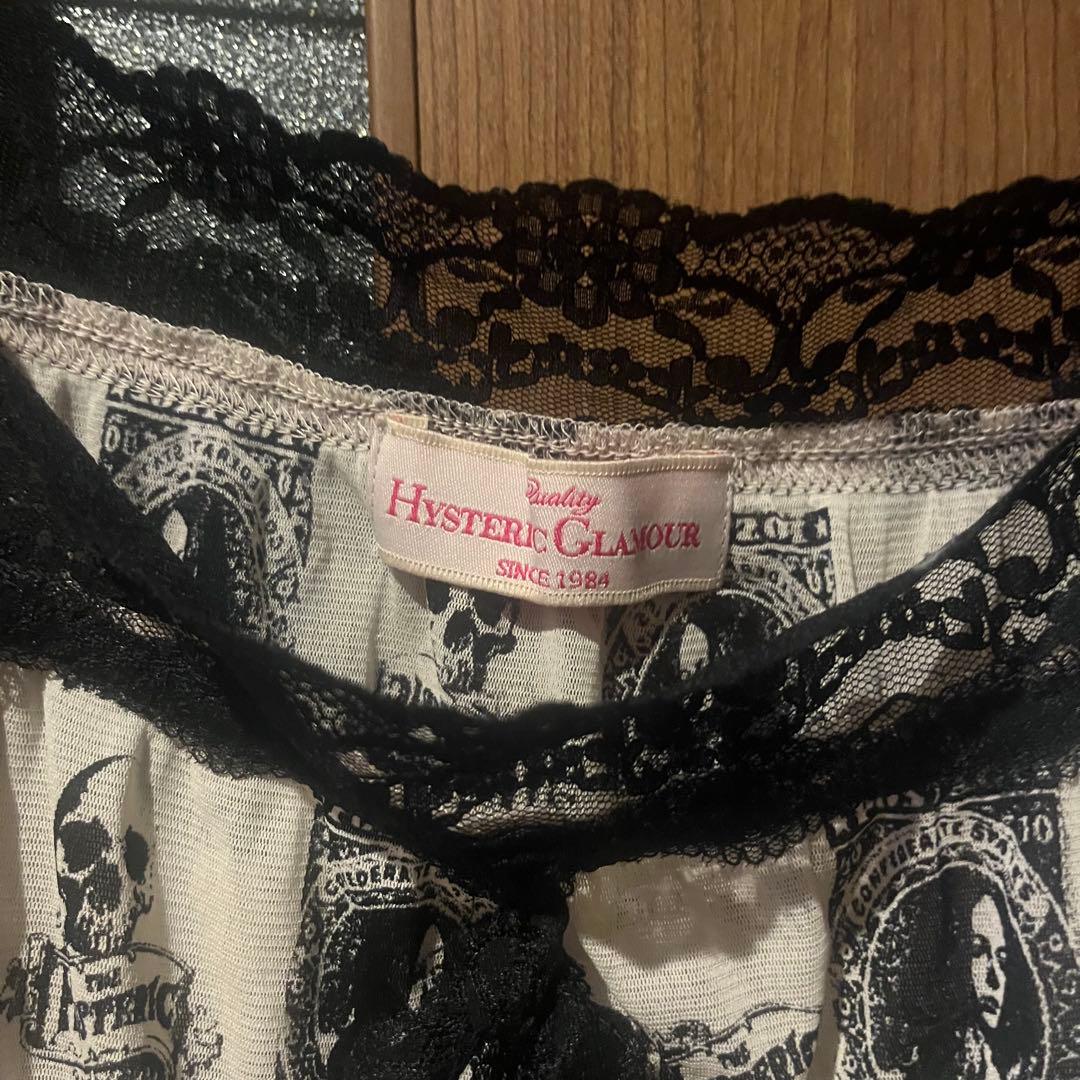 HYSTERIC Glamour プリントパワーネットレースキャミソール