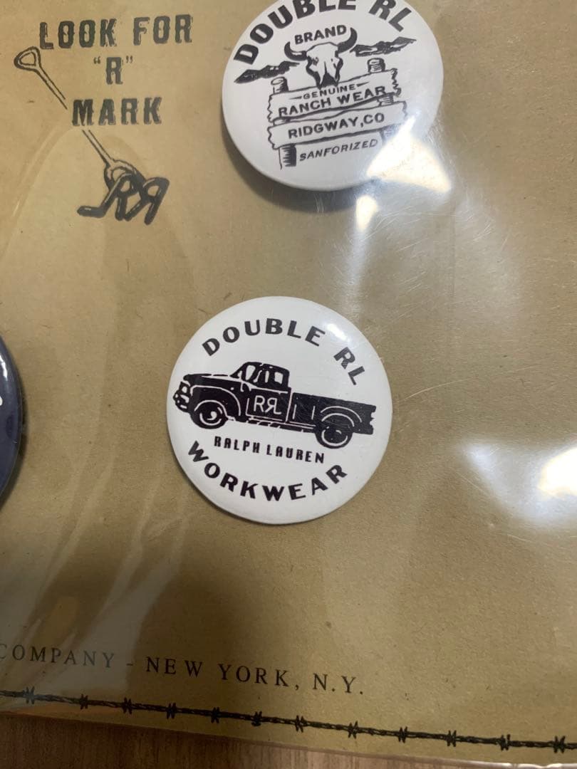 テ*ー様 DOUBLE RL ダブルアールエル　缶バッジセット　レア　新品未開封