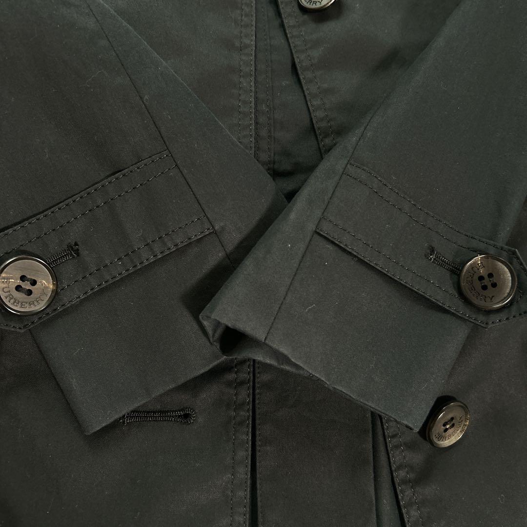 バーバリーBURBERRYトレンチコート スプリングコートネイビー紺36 S
