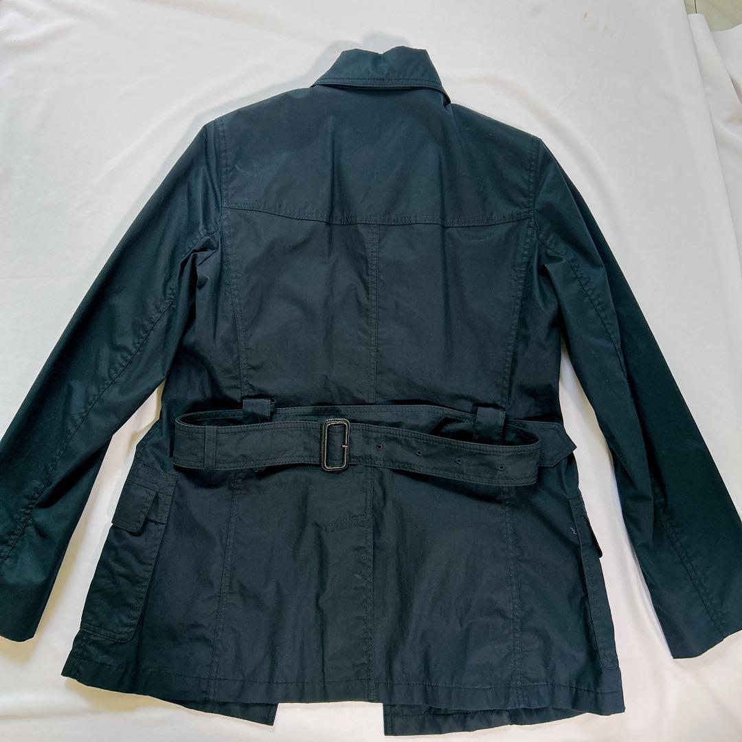 バーバリーBURBERRYトレンチコート スプリングコートネイビー紺36 S