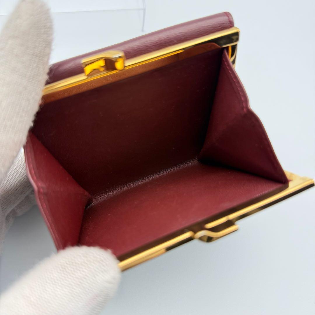 ✨美品✨Cartier マストライン 三つ折り財布 がま口 レザー ユニセックス