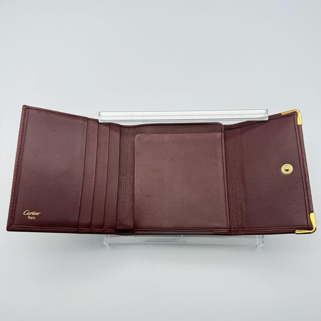 ✨美品✨Cartier マストライン 三つ折り財布 がま口 レザー ユニセックス