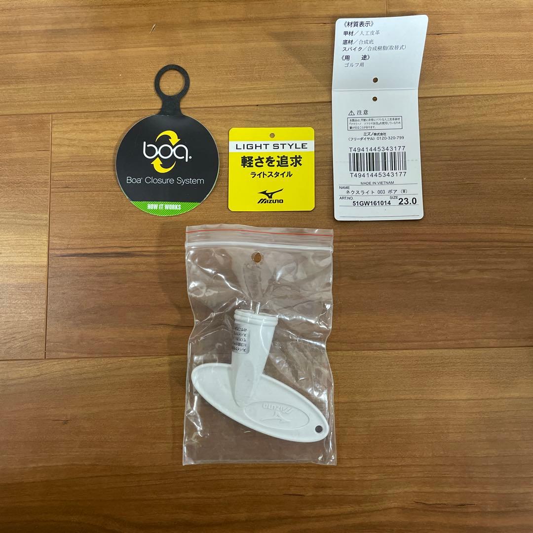 新品未使用mizuno ミズノ レディース ゴルフシューズ スパイク23.0cm