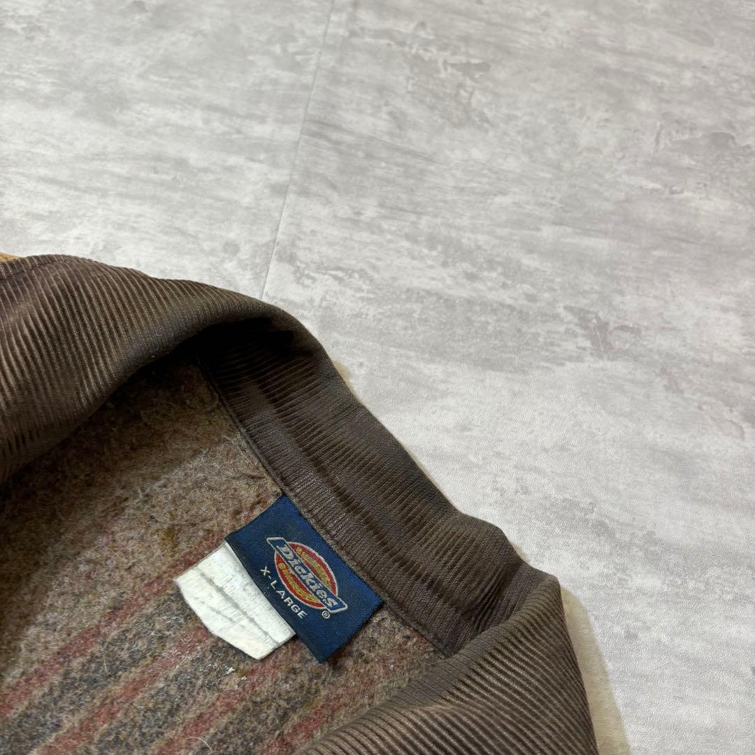 90s Dickies ダック デトロイトジャケット 襟コーデュロイ キャメル