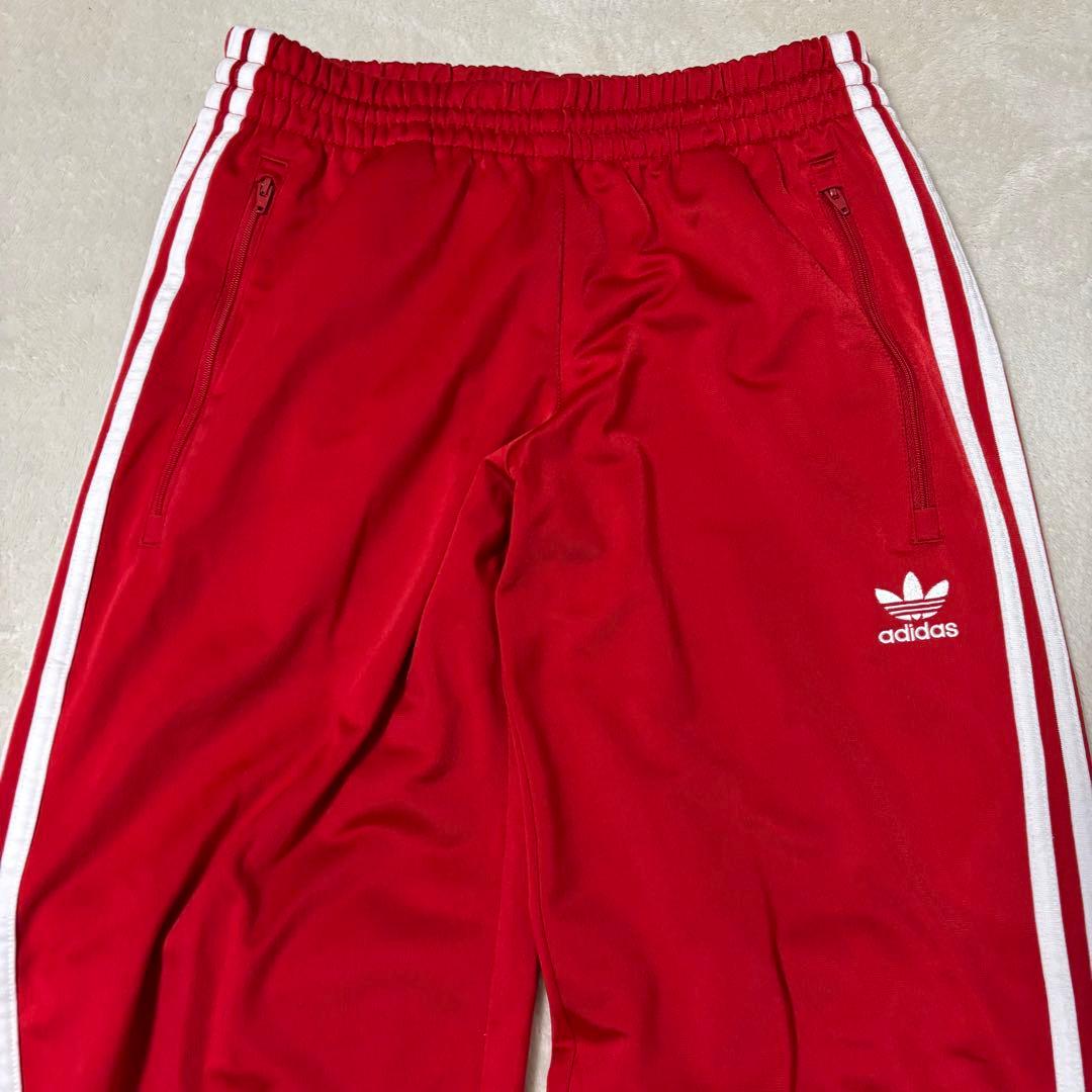 アディダス　ファイヤーバード　トラックパンツ　赤　白　レッド