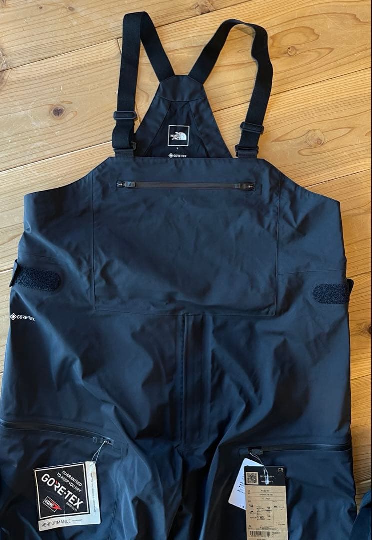 新品 ノースフェイス L 黒ゴアテックス レイバックBCビブ ユニセックス