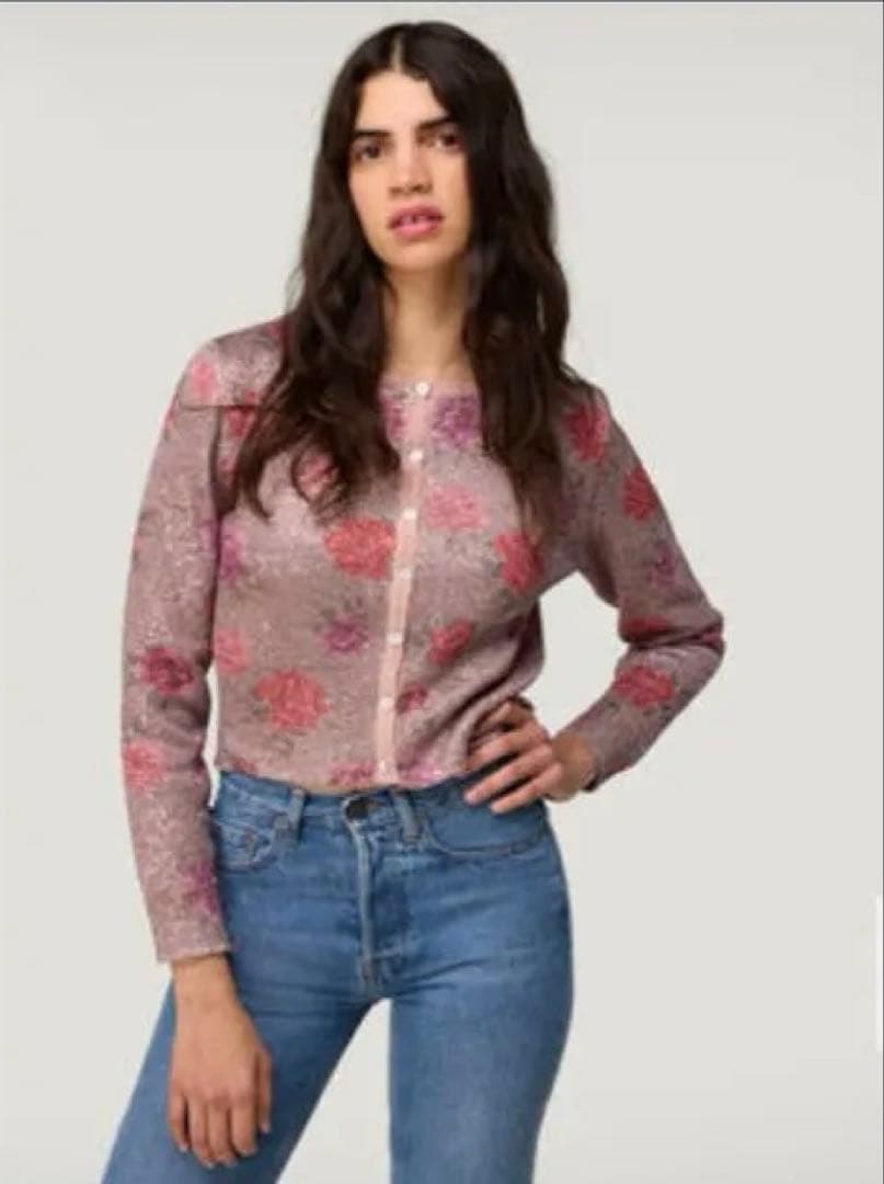 Rouje Nathalie Cardigan ピンク系 花柄 長袖