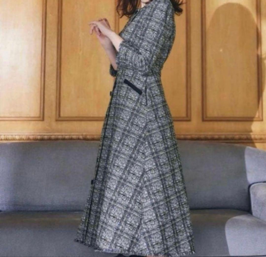 ワンピース Her lip to Classic Tweed Midi Dress