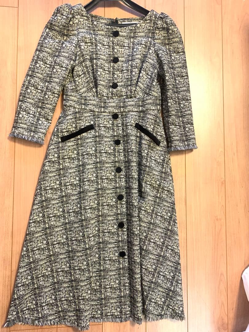ワンピース Her lip to Classic Tweed Midi Dress